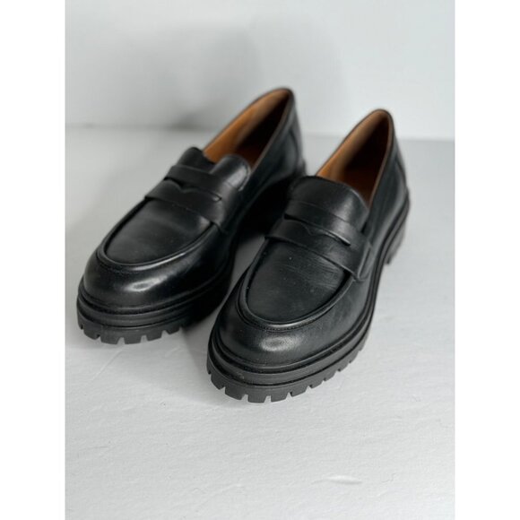 Miz Mooz Legend Black Leather Platform Loafer EU 40 US 9.5 Worn only once - Picture 2 of 6